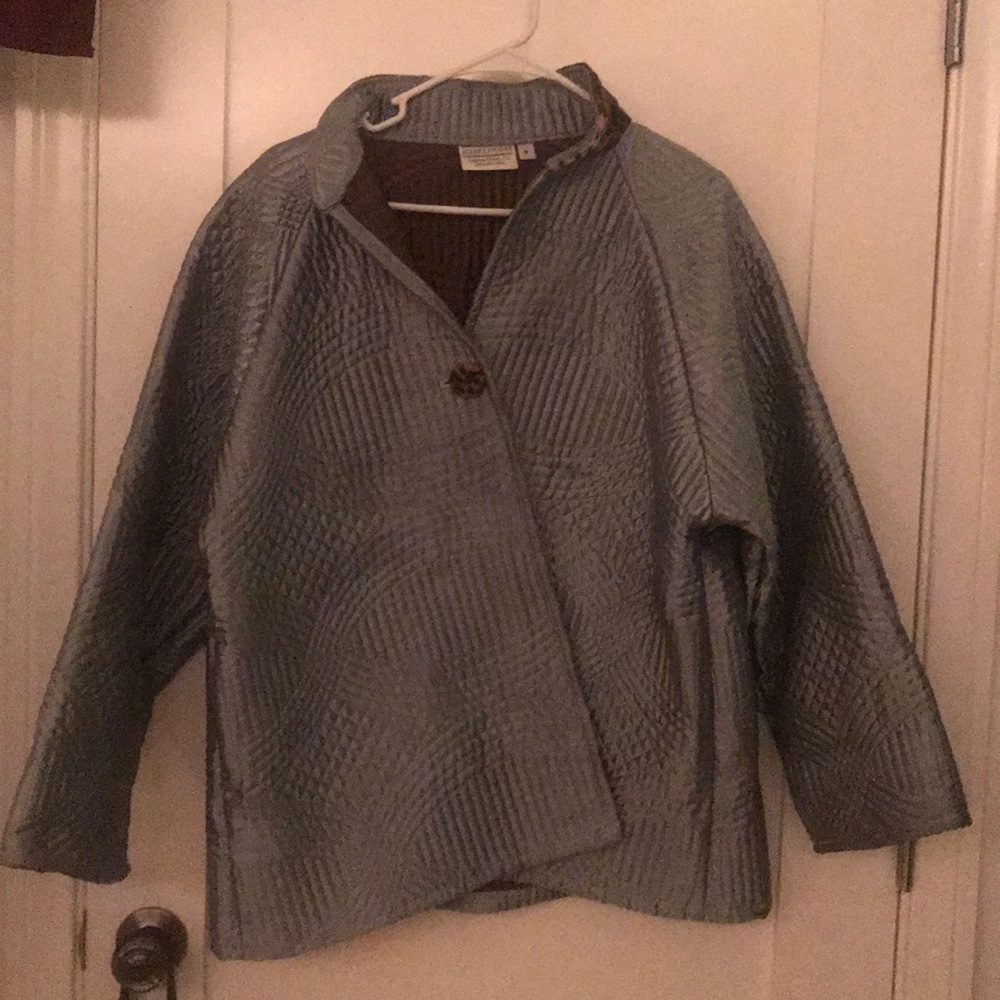 Turquoise cheetah jacket
